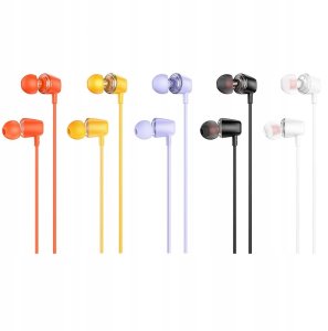 Słuchawki Hoco Słuchawki przewodowe douszne Jack 3,5 mm M107 białe 3