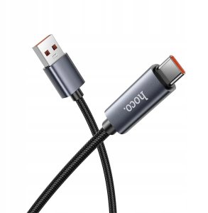 Kabel USB A do USB C Hoco 5A z wyświetlaczem 1 m X112 czarny 2