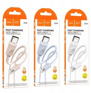 Kabel USB A do USB C Hoco 3A 1 m X114 niebieski 4
