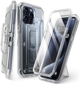 Etui pancerne Supcase UB Pro do iPhone 15 Pro, przezroczyste 1
