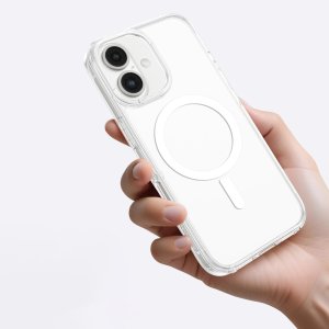 Etui silikonowe AMAZINGTHING Minimal Mag Case z pierścieniem magnetycznym do iPhone 16 - przezroczyste 5