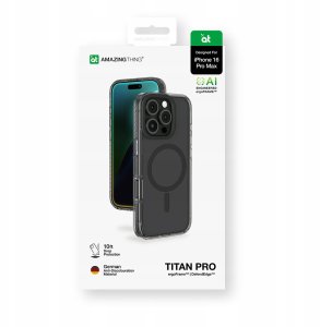 Etui silikonowe AMAZINGTHING Titan Pro Mag Case z pierścieniem magnetycznym do iPhone 16 Pro Max - czarne 10
