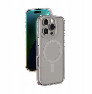 Etui silikonowe AMAZINGTHING Titan Pro Mag Case z pierścieniem magnetycznym do iPhone 16 Pro Max - szare 1