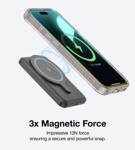 Etui silikonowe AMAZINGTHING Titan Pro Mag Case z pierścieniem magnetycznym do iPhone 16 Pro Max - szare 9