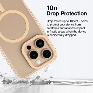 Etui silikonowe AMAZINGTHING Titan Pro Mag Case z pierścieniem magnetycznym do iPhone 16 Pro - różowe złoto 4