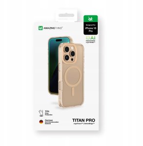 Etui silikonowe AMAZINGTHING Titan Pro Mag Case z pierścieniem magnetycznym do iPhone 16 Pro - różowe złoto 6
