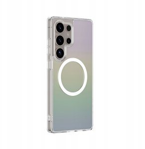 Etui silikonowe AMAZINGTHING Minimal Mag Case z pierścieniem magnetycznym do Samsung Galaxy S25 Ultra - opalizujące 1