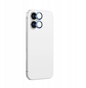 Szkło hartowane AMAZINGTHING AR Aluminium 2 Lens Glass z ramką na soczewki aparatu do iPhone 16 / 16 Plus - niebieskie 1