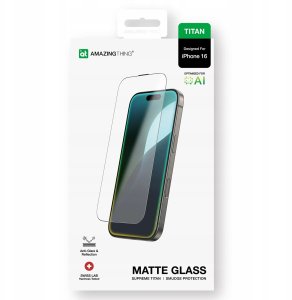 Szkło hartowane AMAZINGTHING Titan Matte Glass matowe do iPhone 16 11