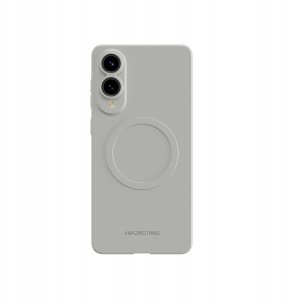 Etui silikonowe AMAZINGTHING Minimal Air Case z pierścieniem magnetycznym do Samsung Galaxy S25 Edge - szare 1