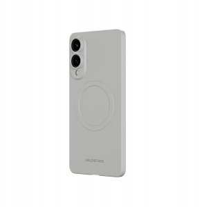 Etui silikonowe AMAZINGTHING Minimal Air Case z pierścieniem magnetycznym do Samsung Galaxy S25 Edge - szare 3