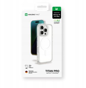 Etui silikonowe AMAZINGTHING Titan Pro Mag Case z pierścieniem magnetycznym do iPhone 16 Pro Max - przezroczyste 6