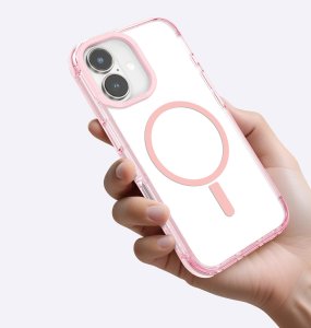 Etui silikonowe AMAZINGTHING Omni Mag Case do iPhone 16 Plus - ciemnoróżowe 7