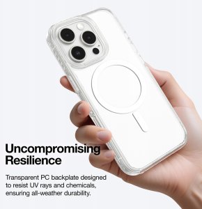 Etui silikonowe AMAZINGTHING Titan Pro Mag Case z pierścieniem magnetycznym do iPhone 16 Pro - przezroczyste 5