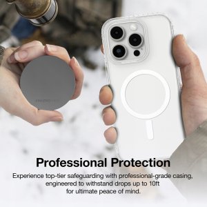 Etui silikonowe AMAZINGTHING Titan Pro Mag Case z pierścieniem magnetycznym do iPhone 16 Pro - przezroczyste 8