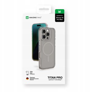 Etui silikonowe AMAZINGTHING Titan Pro Mag Case z pierścieniem magnetycznym do iPhone 16 Pro - szare 10