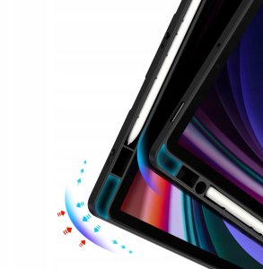 Etui na tablet Dux Ducis Etui Magi z uchwytem na rysik na Samsung Galaxy Tab S10 FE/S9/S9 FE - czarne 9