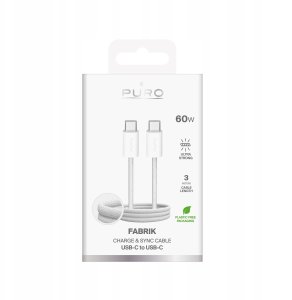 Kabel USB Puro USB-C - USB-C 1 m Biały (8018417498855) 2