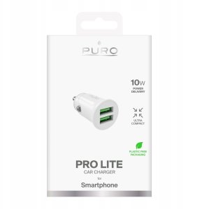 Ładowarka Puro Ładowarka samochodowa Pro Lite 2x USB-A 10W - biała 2