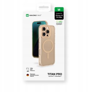 Etui silikonowe AMAZINGTHING Titan Pro Mag Case z pierścieniem magnetycznym do iPhone 16 Pro Max - różowe złoto 6