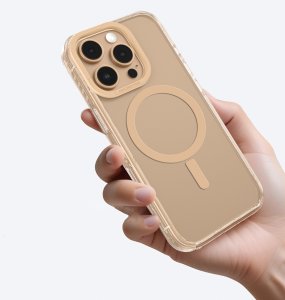 Etui silikonowe AMAZINGTHING Titan Pro Mag Case z pierścieniem magnetycznym do iPhone 16 Pro Max - różowe złoto 7