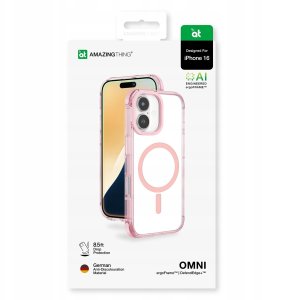 Etui silikonowe AMAZINGTHING Omni Mag Case do iPhone 16 - ciemnoróżowe 12