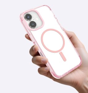 Etui silikonowe AMAZINGTHING Omni Mag Case do iPhone 16 - ciemnoróżowe 5
