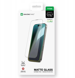 Szkło hartowane AMAZINGTHING Titan Matte Glass matowe do iPhone 16 Pro Max 12
