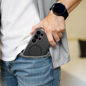 Etui silikonowe AMAZINGTHING Minimal Mag Case z pierścieniem magnetycznym do Samsung Galaxy S25 - przezroczyste 7