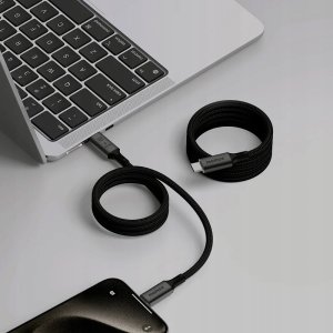 Kabel USB Momax USB-C - USB-C 1 m Beżowy (4894222074972) 4