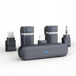 Mikrofon Bezprzewodowy TDS9 3w1 Bluetooth Lightning USB-C USB-A 2.4G 8
