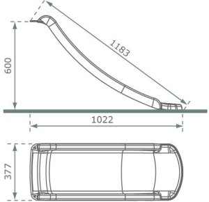 Ślizg Zjeżdżalnia 1,2 m Jasnozielona 2