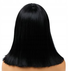 ZIELONE WŁOSY PERUKA długie MIĘTOWE PROSTE grzywka 2