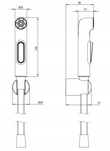 Zestaw bidetta punktowy 3