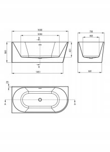 Wanna akrylowa  lewa - 160 cm 5