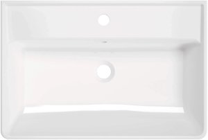 Umywalka ceramiczna nablatowa/ścienna z miejscem na baterię - 2