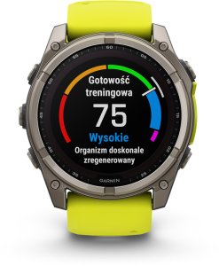 Zegarek sportowy Garmin Fenix 8 Solar Sapphire Żółty  (010-02907-21) 6