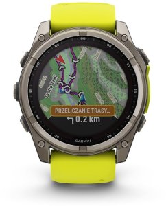 Zegarek sportowy Garmin Fenix 8 Solar Sapphire Żółty  (010-02907-21) 7