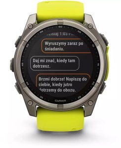 Zegarek sportowy Garmin Fenix 8 Solar Sapphire Żółty  (010-02907-21) 13