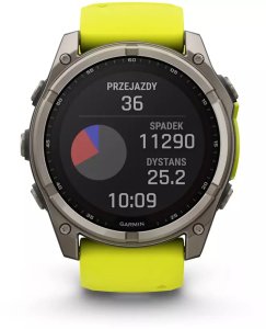 Zegarek sportowy Garmin Fenix 8 Solar Sapphire Żółty  (010-02907-21) 14