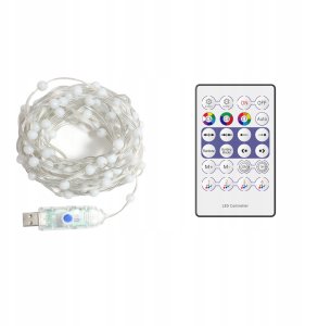 EKO-LIGHT Girlanda Wizard Kulka 5M 100 Led RGB EK1389 Wysokiej Jakości 6