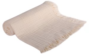 UVIE Kocyk dziecięcy bawełniany Muślinowy 4-warstwowy 105x125cm ecru 1