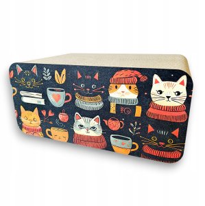 Mruu&Pruu Drapak czarny zimowe kotki Drapak dla kota 46x21x30 cm 4