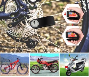 Blokada Tarczy Hamulcowej Z Alarmem 120Db Do Motocykli Skuterów Rowerów 13