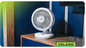 Wentylator Powermat WENTYLATOR BIURKOWY WIATRAK STOŁOWY STOJĄCY OSCYLACJA CICHY AROMATERAPIA 8
