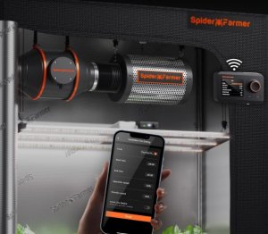 Zestaw Spider Farmer wentylator rurowy 100mm z kontrolerem wilgotności GGS 4
