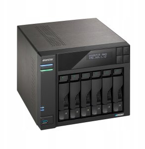 Serwer plików Asustor LOCKERSTOR 6 AS6706T 6-bay, Intel Celeron N5105 Czterordzeniowy 2.0GHz, 8GB RAM DDR4. 4x M.2 PCIe (NVMe), 2x 2.5 GbE. 2x USB 3.2. HDMI 2.0b, 1x PCIe + 2x 8TB HDWG480UZSVA 3