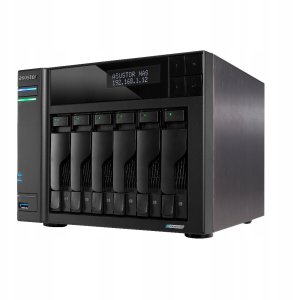 Serwer plików Asustor LOCKERSTOR 6 AS6706T 6-bay, Intel Celeron N5105 Czterordzeniowy 2.0GHz, 8GB RAM DDR4. 4x M.2 PCIe (NVMe), 2x 2.5 GbE. 2x USB 3.2. HDMI 2.0b, 1x PCIe + 2x 8TB HDWG480UZSVA 4