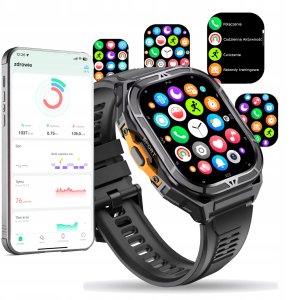 SMARTWATCH MĘSKI GPS PŁYWANIE WODOODPORNY ATM 5 SEN WENOM ROZMOWY + 2PASKI 2