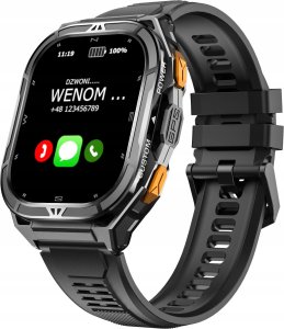 SMARTWATCH MĘSKI GPS PŁYWANIE WODOODPORNY ATM 5 SEN WENOM ROZMOWY + 2PASKI 8